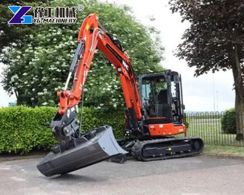 Excavator Tilt Grading Bucket Attachment in Landscaping Work