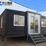 Expandable Container House installed on job site