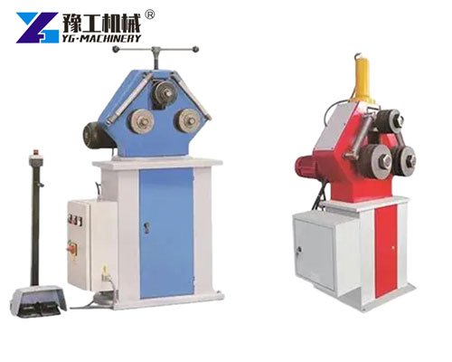 Heavy-duty profile bending machine in workshop