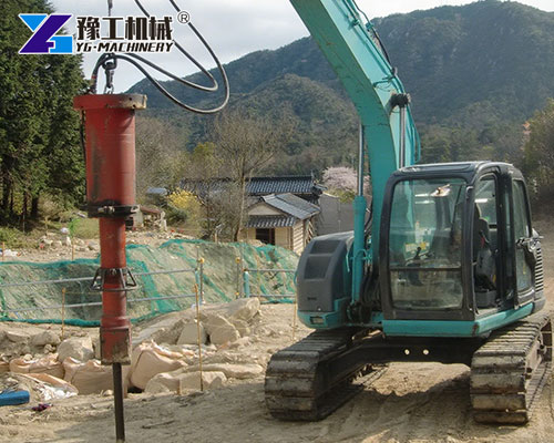 Hydraulic Rock Splitter for excavator in tight space