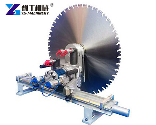 Hydraulic wall saw package with rails and blades