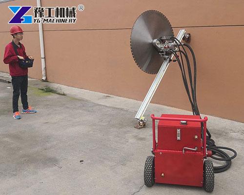 Malaysia construction site with hydraulic wall saw