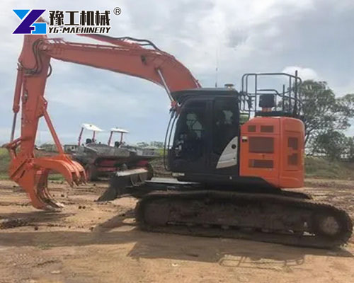 Mechanical rock grab for construction site
