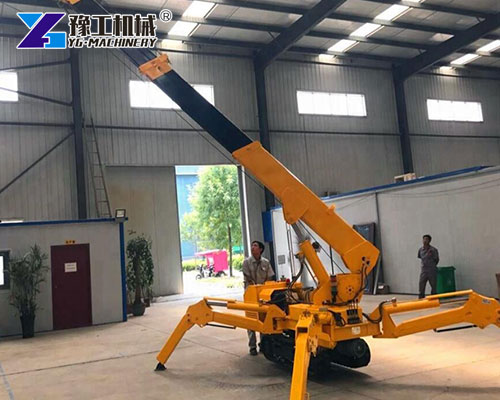 Mini crawler crane for narrow indoor work