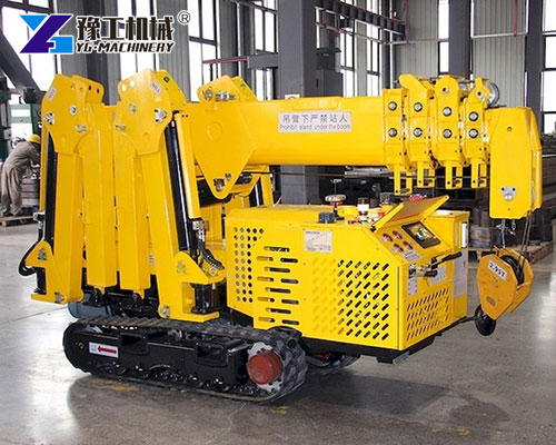 Mini Spider Crane Operating Indoors Safely
