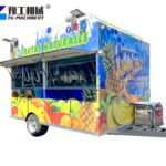 Mobile juice trailer serving healthy drinks