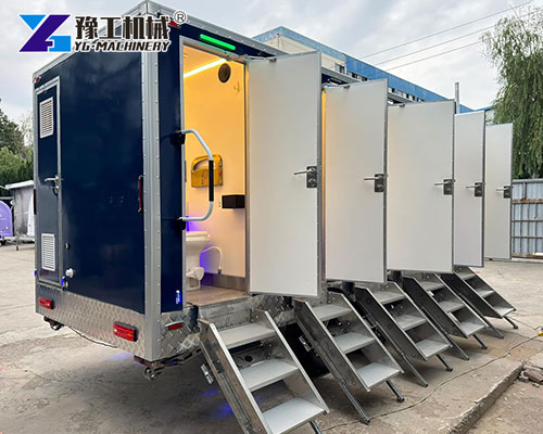 Mobile Toilet Trailer With LED Lighting