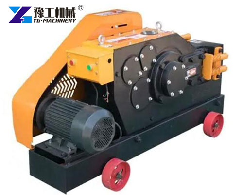 Steel bar cutter on construction site