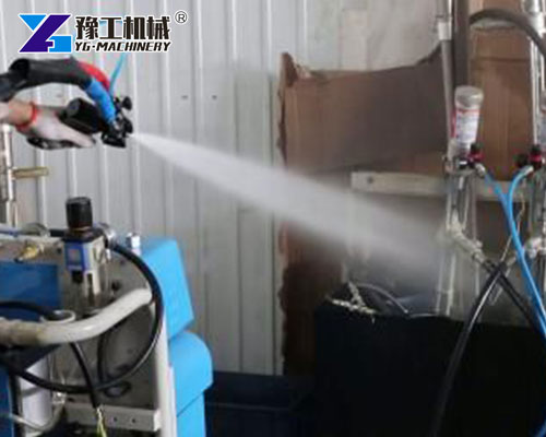 PU Spraying Machine On Site