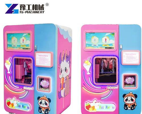Self-serve slush vending machine with touchscreen