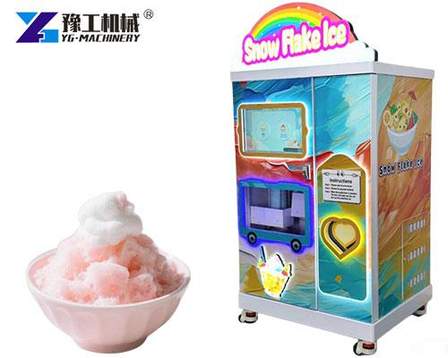 Self-service snowflake ice vending machine