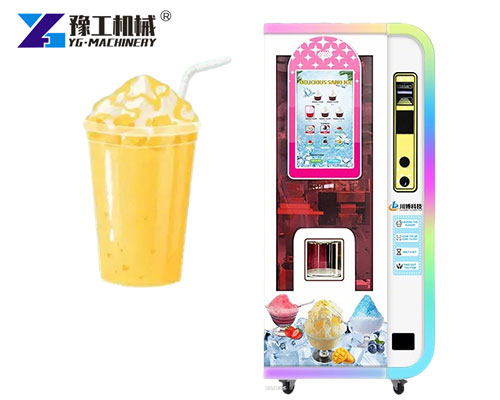 Slush vending machine next to shop
