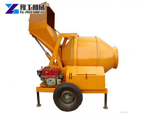 Small Diesel Cement Mixer with Trailer Wheels