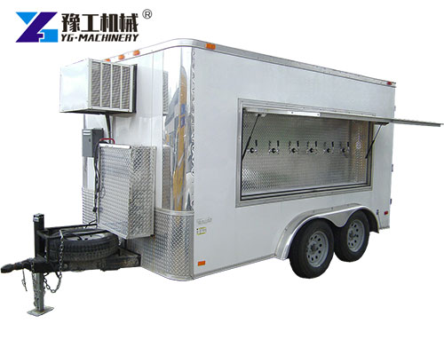 Stainless steel beer trailer with cooling system