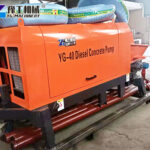 Trailer Concrete Pump Ready for Delivery to Peru