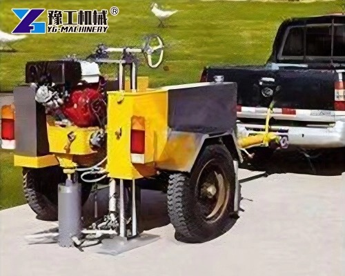 Using core drill on highway pavement