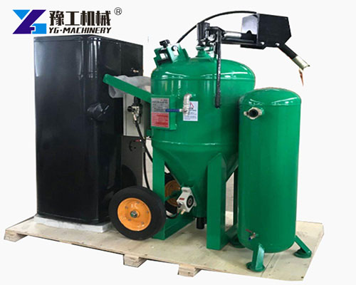 Wet blasting equipment with pressure pot