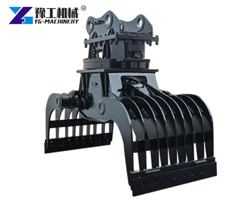 YG hydraulic demolition grapple at construction site