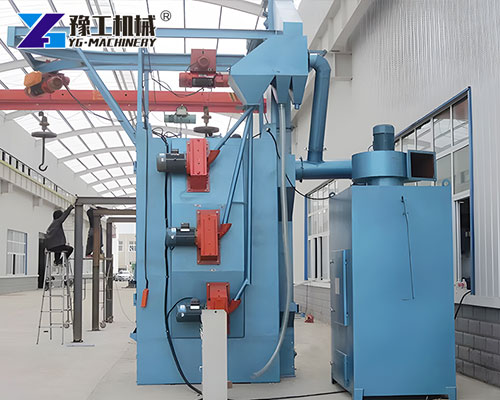 Automatic hook shot blasting machine with dust system