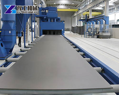 Automatic shot blasting machine for metal treatment