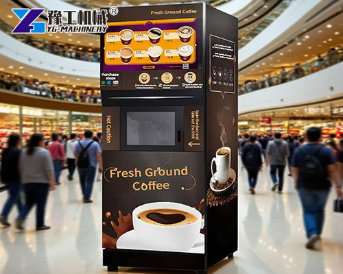 Commercial automatic coffee vending machine in mall