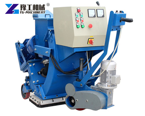Concrete floor shot blaster cleaning road