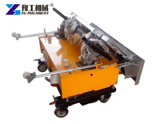Contractors using cement plaster machine efficiently