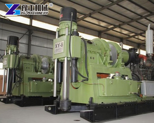 Diamond core drill machine in operation
