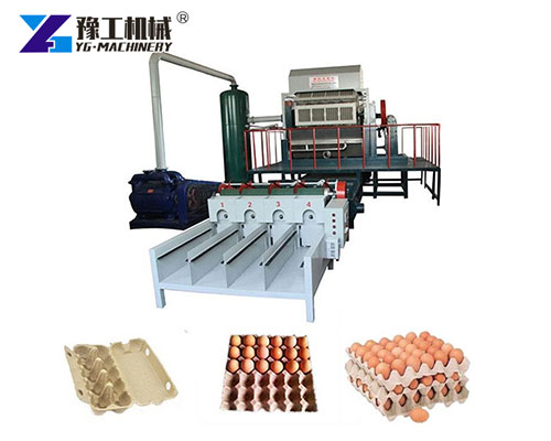 Egg carton production line with custom molds