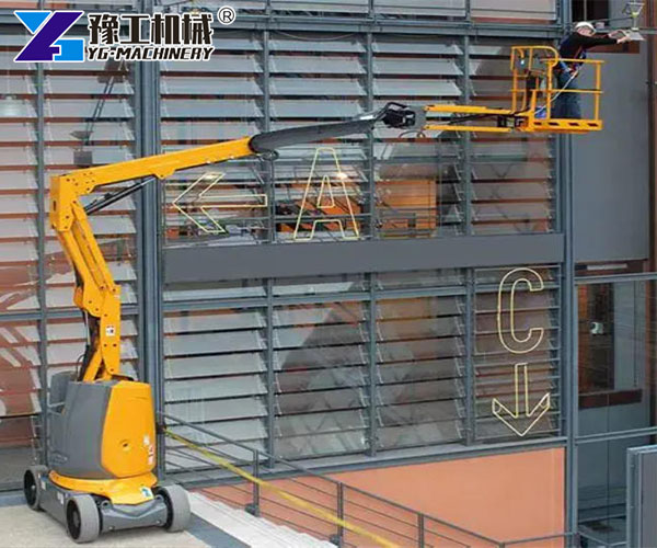 Flexible articulating boom lift with safety system