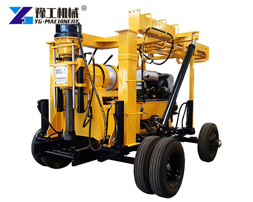 Geological core drilling machine on site