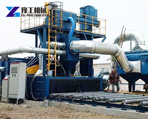 Heavy duty conveyor shot blasting machine system