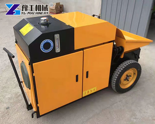 Horizontal concrete pump for flat ground
