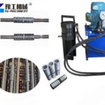 Hydraulic rebar press machine with steel coupler connection
