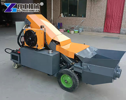 Inclined concrete pump for slope work