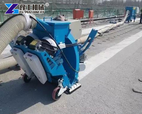 Industrial concrete shot blaster with dust collector