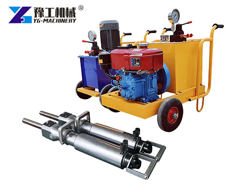 Mobile hydraulic splitter for rock breaking