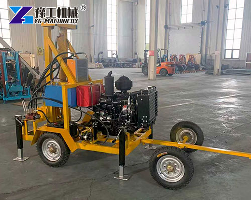 Mobile Small Borehole Drilling Machine Operation