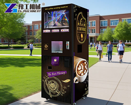 Modern automatic coffee vending machine for schools