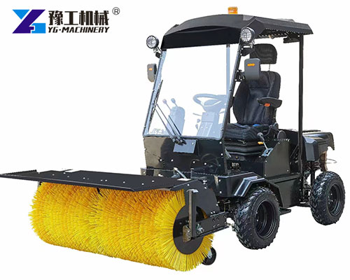 Modern snow sweeper with enclosed operator cabin