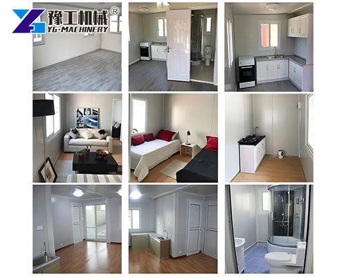 Modular container home interior with bedrooms