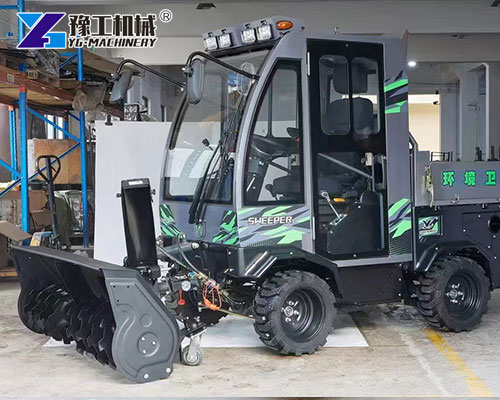 Multi-function snow sweeper with plow attachment