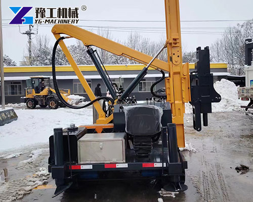 Piling machine packed for container shipping