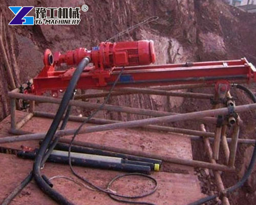 Portable DTH drill rig in tunnel project
