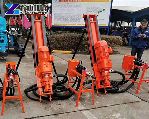 Portable DTH drill rig used in mining site