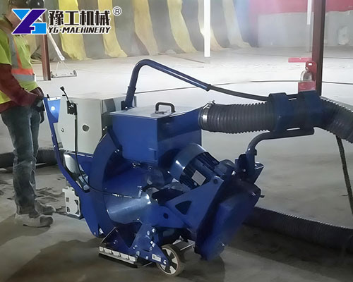 Portable floor shot blaster for small construction jobs