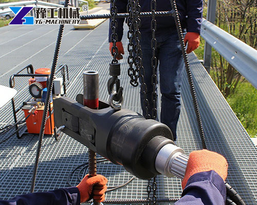 Rebar connection equipment used in bridge construction