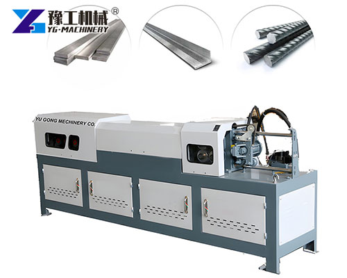 Rebar straightening and cutting machine installed onsite