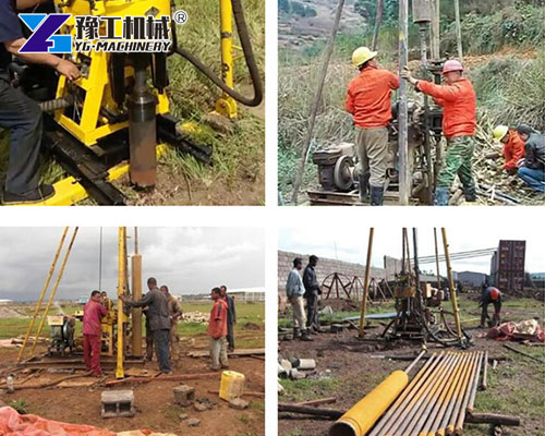 Rock core drill for geological sampling
