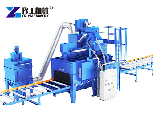 Roller conveyor shot blasting machine for steel